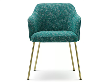ISABELLE - Upholstered fabric chair with armrests by Saba Italia - view 2